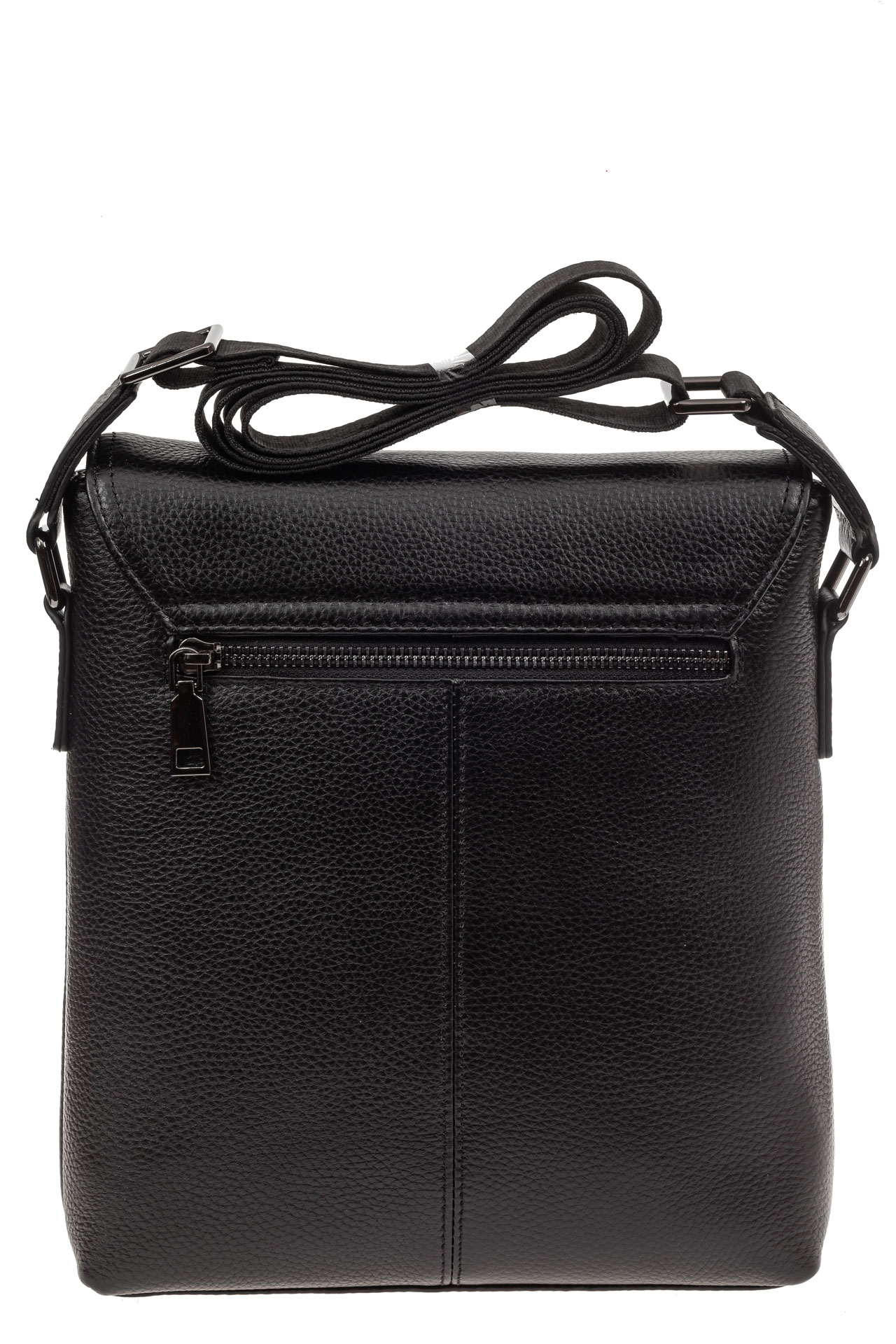 На фото 3 - Мужская кожаная сумка планшет, цвет черный