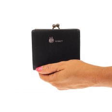 На фото 3 - Кошелек-портмоне из искусственной кожи, цвет черный