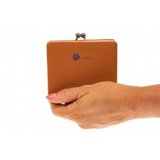 На фото 3 - Кошелек-портмоне из искусственной кожи, цвет оранжевый