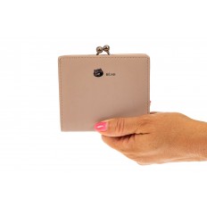 На фото 3 - Кошелек-портмоне из искусственной кожи, цвет бежевый