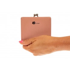 На фото 3 - Кошелек-портмоне из искусственной кожи, цвет пудра