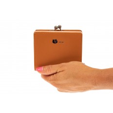 На фото 3 - Кошелек-портмоне из искусственной кожи, цвет рыжий