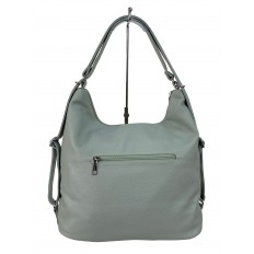 На фото 2 - Женская сумка из искусственной кожи цвет серо-зеленый