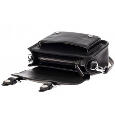 На фото 4 - Кожаная сумка Saddle Bag, цвет черный