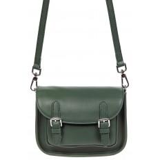 На фото 2 - Кожаная сумка Saddle Bag, цвет зеленый