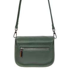На фото 3 - Кожаная сумка Saddle Bag, цвет зеленый