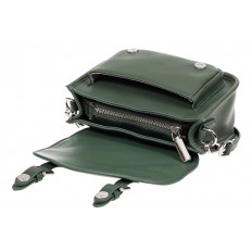 На фото 4 - Кожаная сумка Saddle Bag, цвет зеленый
