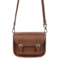 На фото 2 - Кожаная сумка Saddle Bag, цвет коричневый