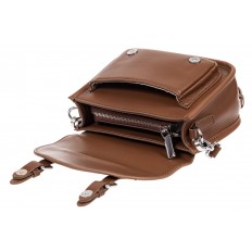 На фото 4 - Кожаная сумка Saddle Bag, цвет коричневый