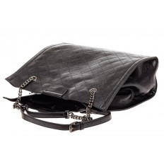 На фото 4 - Стеганая женская сумка из искусственной кожи, цвет черный