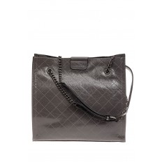 На фото 2 - Стеганая женская сумка из искусственной кожи, цвет серый