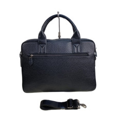 На фото 1 - Сумка портфель для документов из искусственной кожи, цвет черный