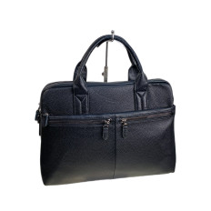 На фото 2 - Сумка портфель для документов из искусственной кожи, цвет черный