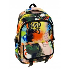 На фото 1 - Молодежный рюкзак из  водоотталкивающей ткани, мультицвет