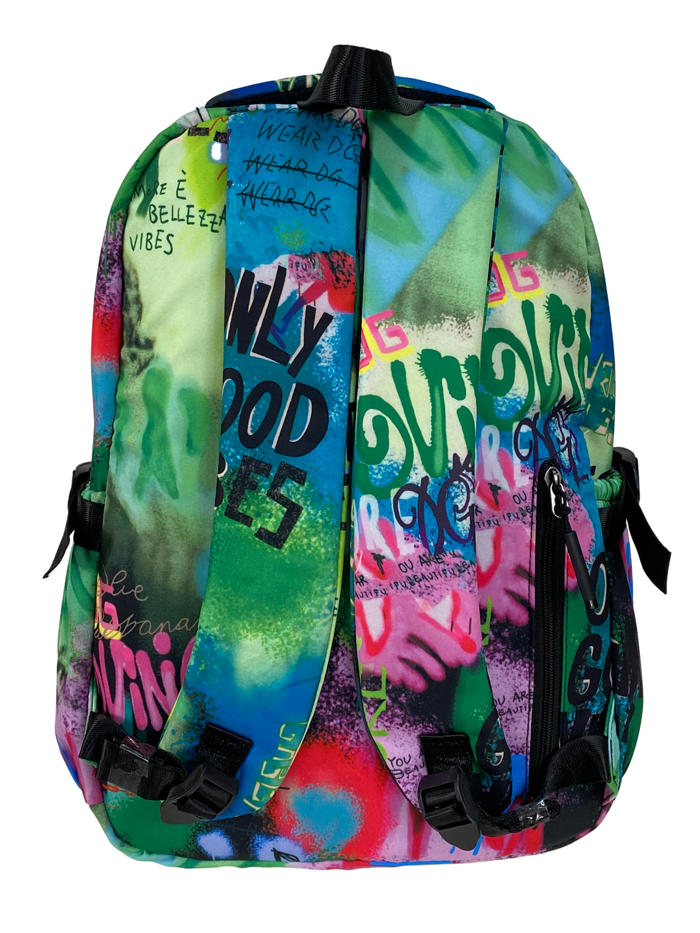На фото 2 - Молодежный рюкзак из  водоотталкивающей ткани, мультицвет