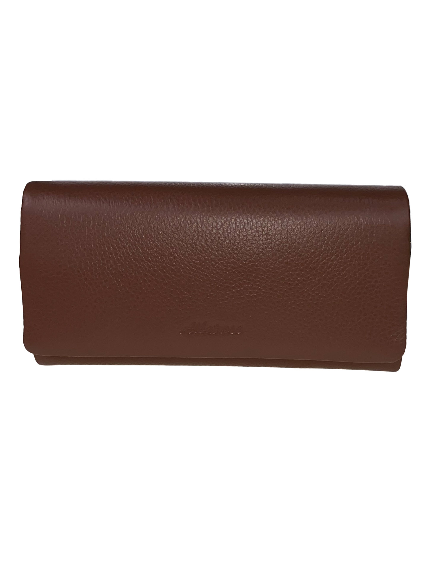 На фото 1 - Женский кошелёк-портмоне из натуральной кожи, цвет пудра