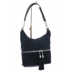 На фото 3 - Женская сумка из натуральной замши и  искусственной кожи, цвет чёрный