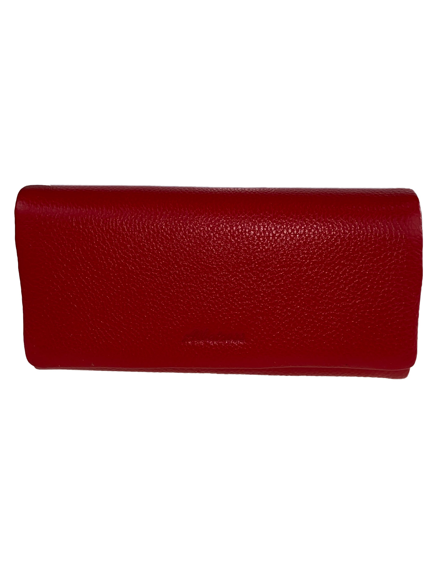 На фото 1 - Кожаный женский кошелёк портмоне, цвет красный