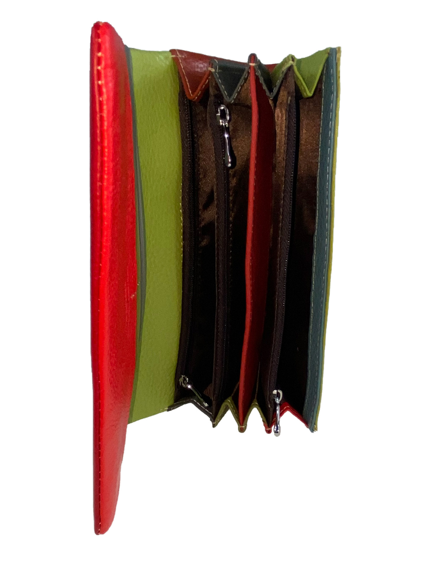 На фото 2 - Кожаный женский кошелёк портмоне, цвет красный