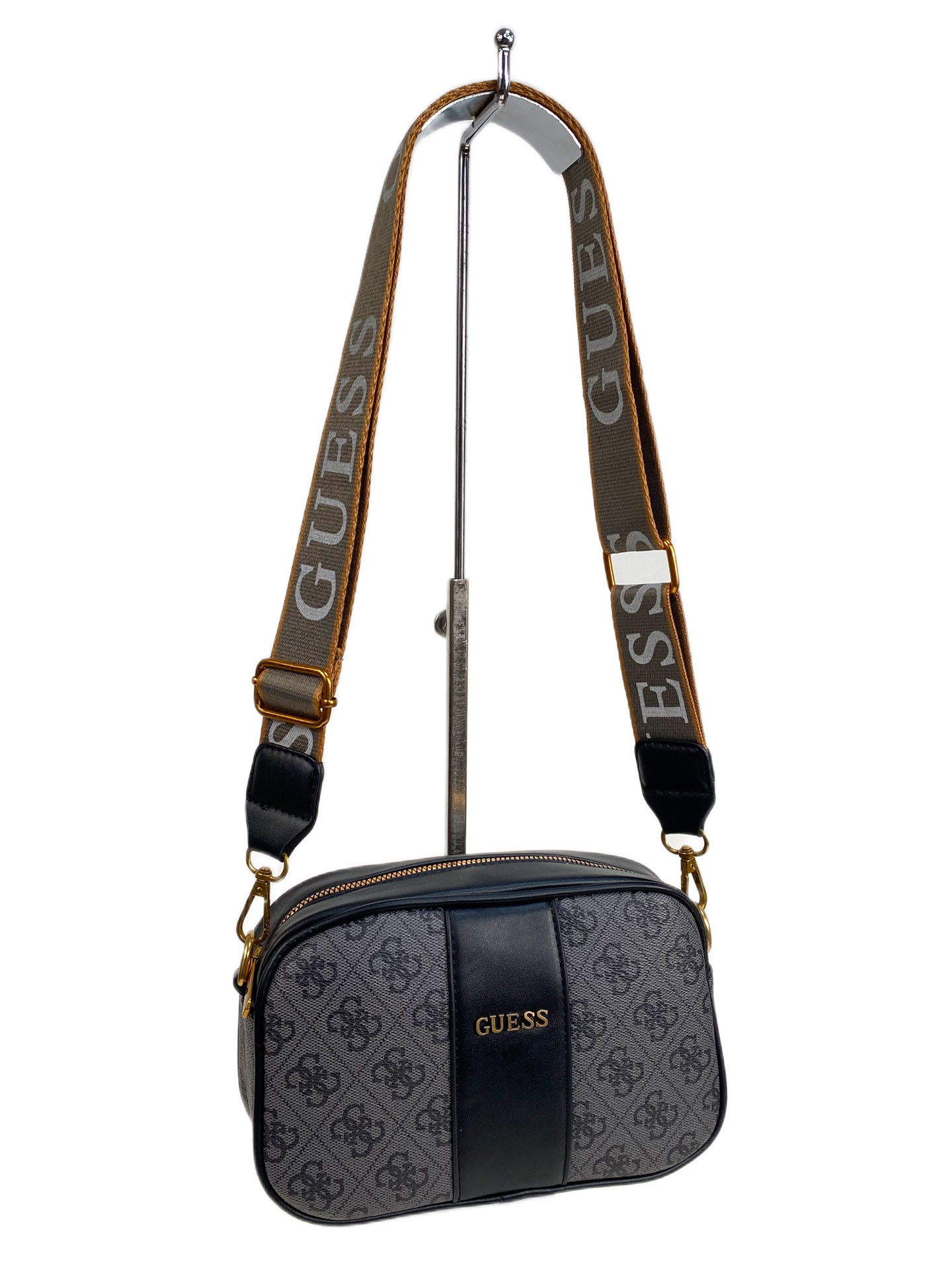 На фото 1 - Женская сумка из искусственной кожи, цвет  серый