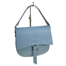 На фото 1 - Женская сумка из искусственной кожи, цвет голубой
