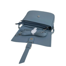 На фото 2 - Женская сумка из искусственной кожи, цвет голубой