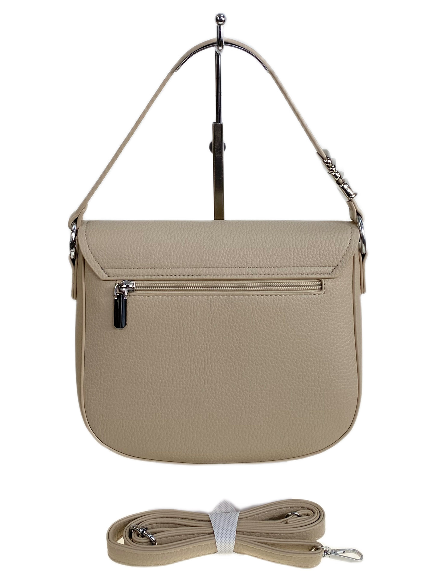 На фото 2 - Женская сумка из искусственной кожи, цвет светло коричневый