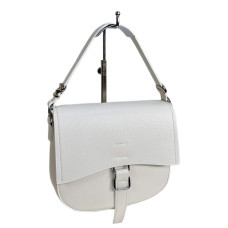 На фото 1 - Женская сумка из искусственной кожи, цвет белый