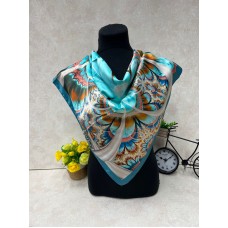 На фото 1 - Легкий платок из шелка, мультицвет 