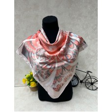 На фото 1 - Легкий платок из шелка, мультицвет