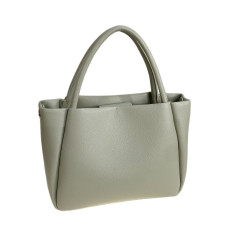 На фото 1 - Женская сумка из искусственной кожи, цвет оливковый