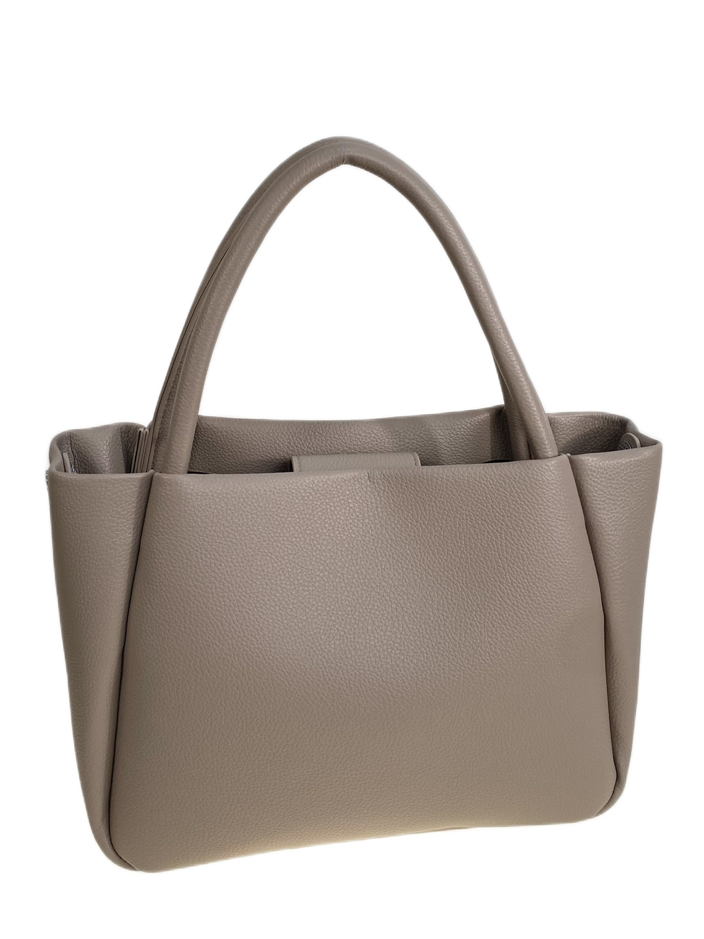 На фото 1 - Женская сумка из искусственной кожи, цвет светло коричневый