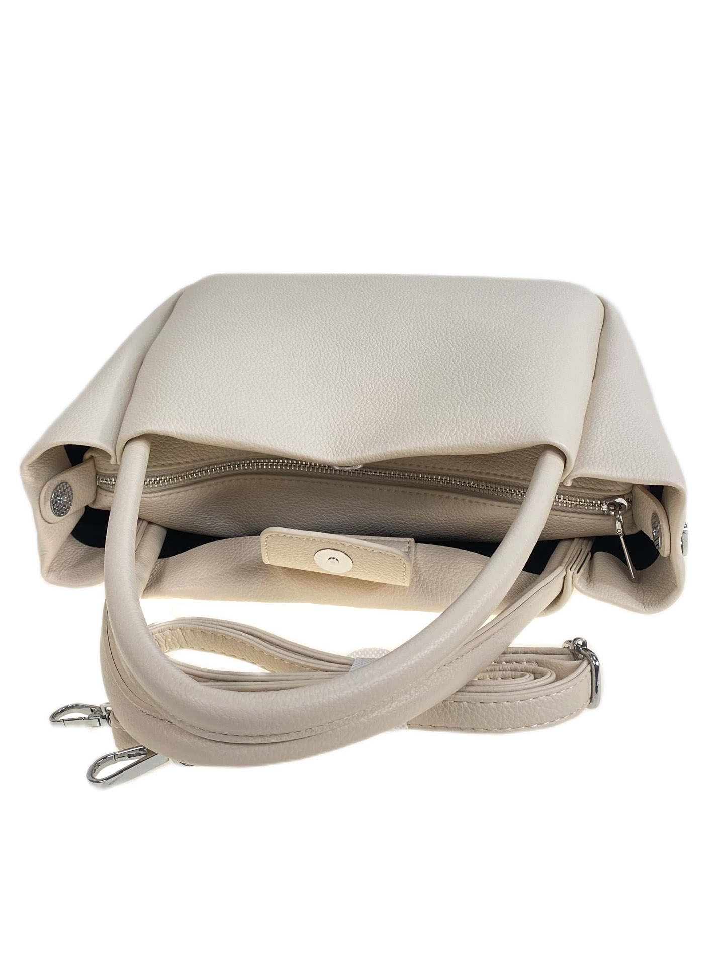 На фото 2 - Женская сумка из искусственной кожи, цвет молочный