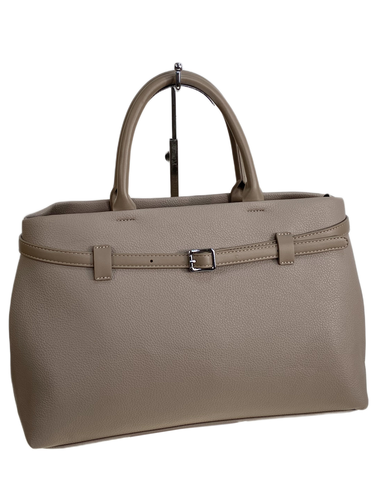 На фото 1 - Женская сумка из искусственной кожи, цвет светло коричневый