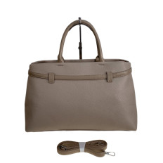 На фото 2 - Женская сумка из искусственной кожи, цвет светло коричневый