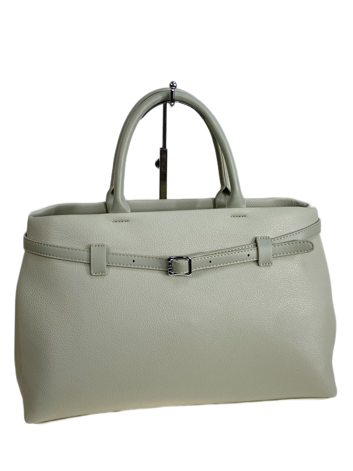 На фото 1 - Женская сумка из искусственной кожи, цвет светло зеленый