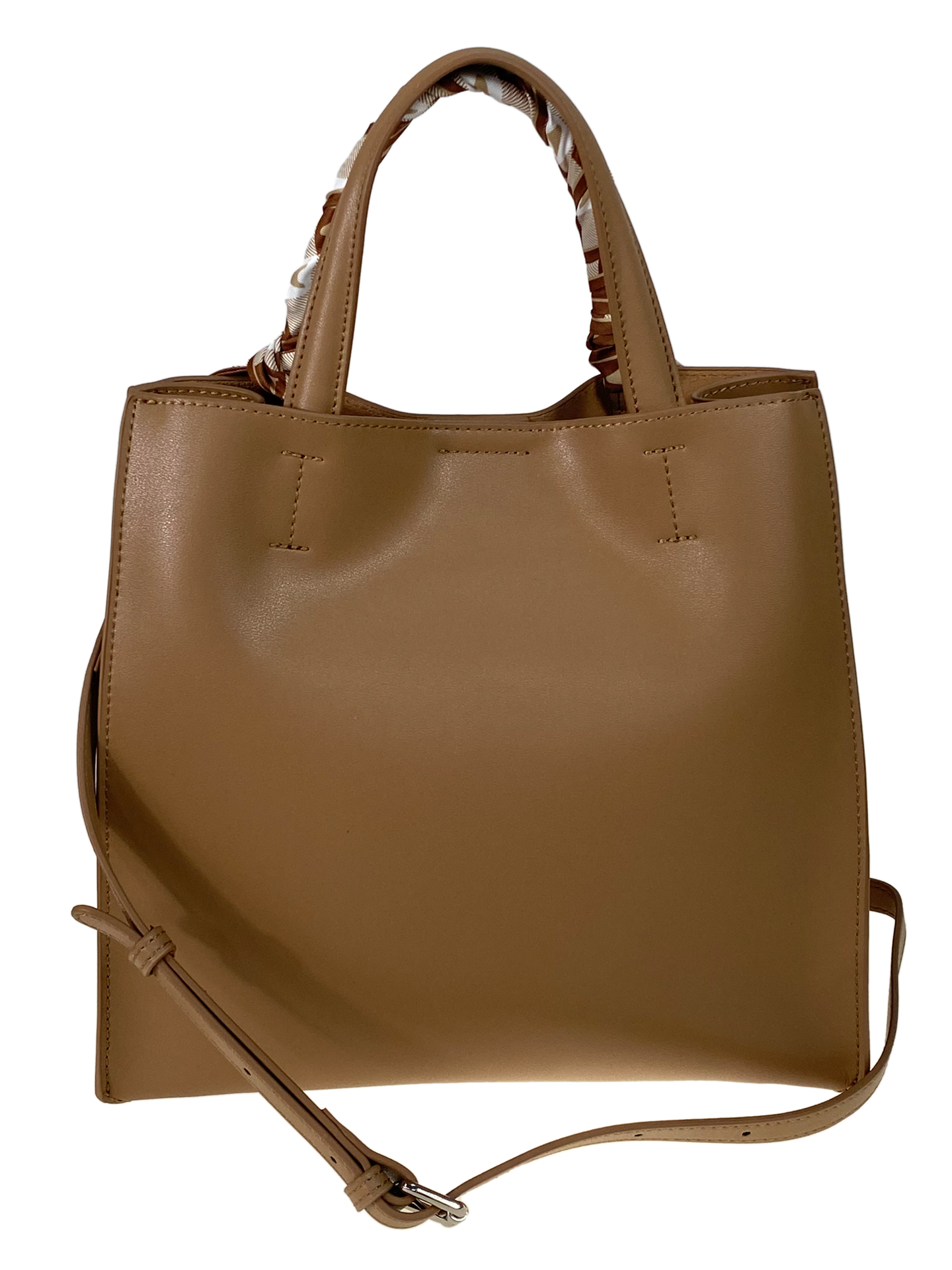На фото 2 -  Женская сумка тоут из натуральной кожи, цвет коричневый