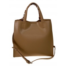 На фото 2 -  Женская сумка тоут из натуральной кожи, цвет коричневый