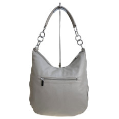 На фото 2 - Женская сумка из искусственной кожи, цвет светло серый