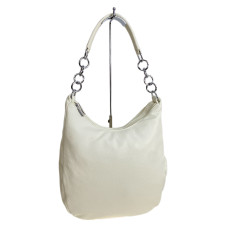 На фото 1 - Женская сумка из искусственной кожи, цвет белый