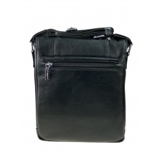 На фото 3 - Мужская кожаная сумка для документов, цвет чёрный