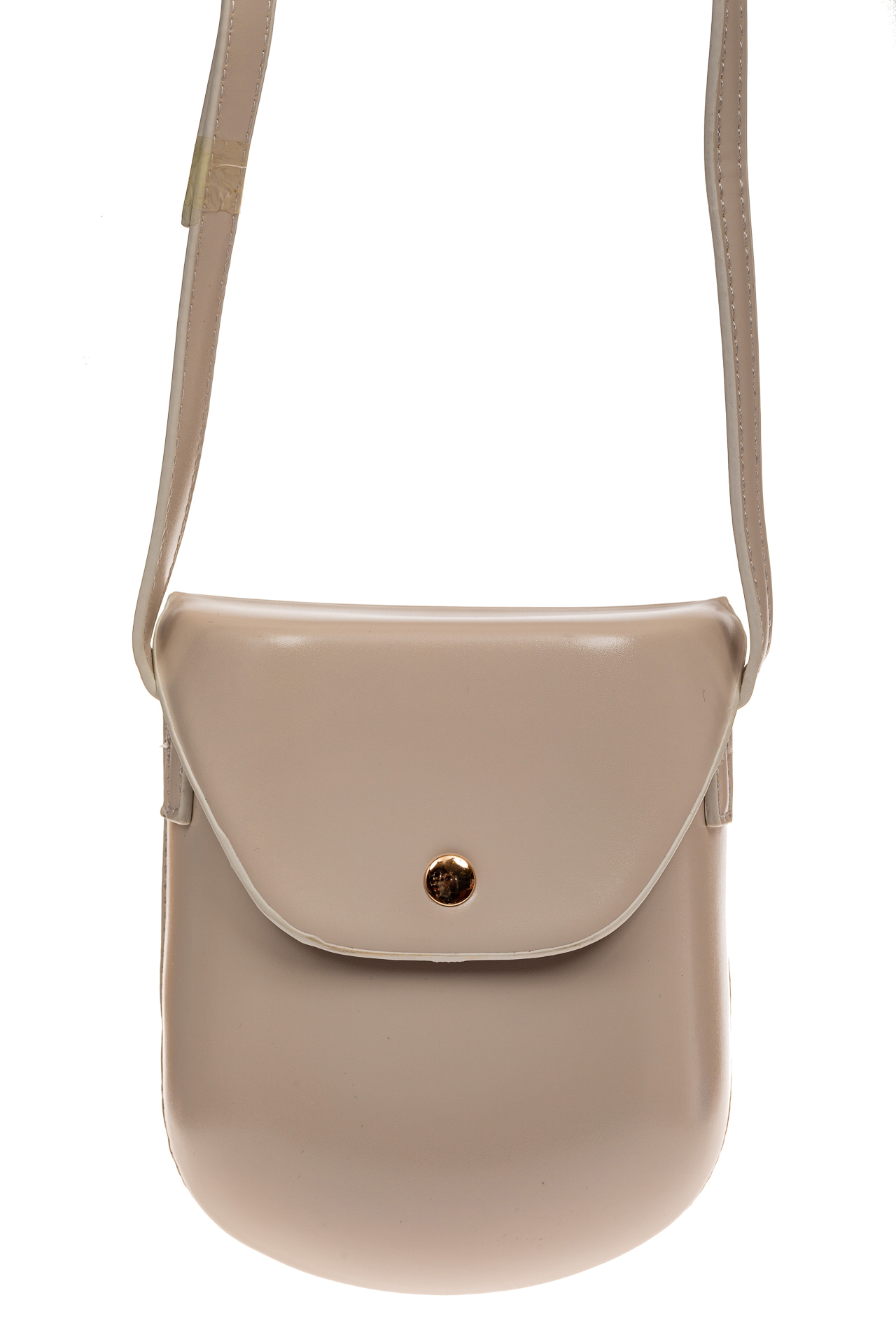 На фото 2 - Женская сумка-кобура из искусственной кожи, цвет кремовый