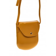 На фото 1 - Женская сумка-кобура из искусственной кожи, цвет горчичный
