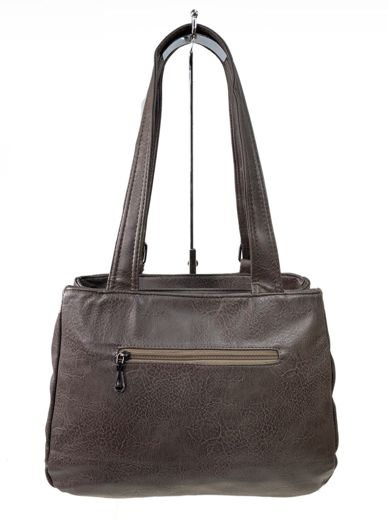 На фото 2 -  Женская сумка из искусственной кожи, цвет  коричневый