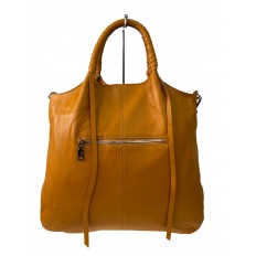 На фото 2 - Женская сумка из натуральной кожи, цвет медовый
