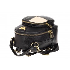 На фото 4 - Женский рюкзак из натуральной кожи, цвет черный 