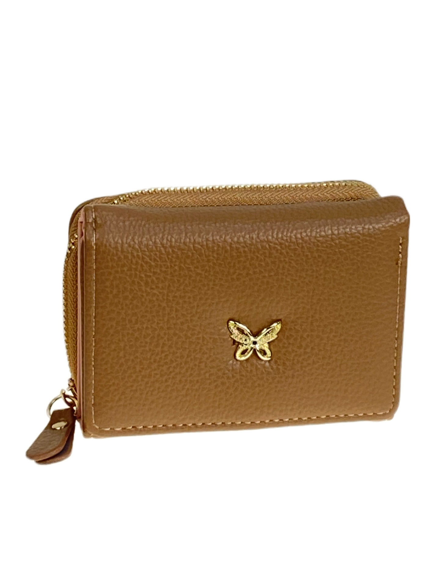 На фото 1 -  Женское портмоне из искусственной кожи, цвет хаки