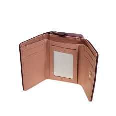 На фото 2 -  Женское портмоне из искусственной кожи, цвет сиреневый