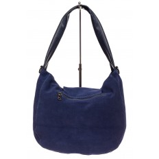 На фото 3 - Замшевая сумка с гортом, цвет синий