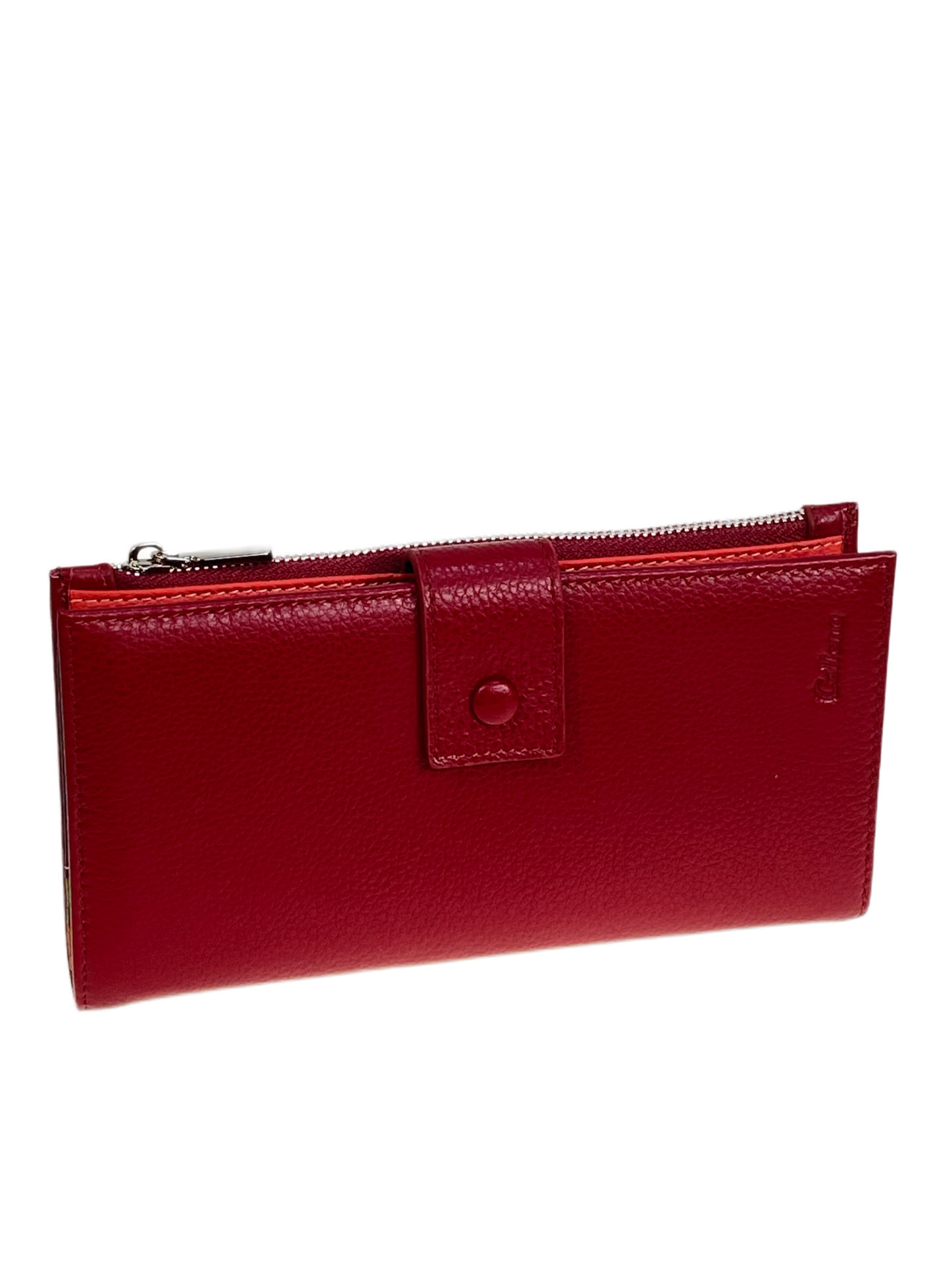 На фото 1 -  Женское портмоне из натуральной кожи, цвет бордовый